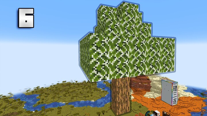 Aku menanam Pohon Dunia dengan 130.000 blok dalam mode bertahan hidup!