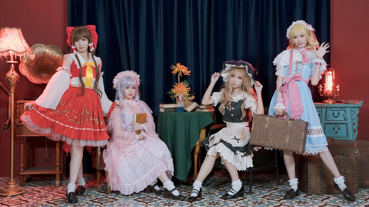 If Marisa's harem catches fire... "The Chronicle of Touhou Guiyanlu" 4 cute girls COS flipping