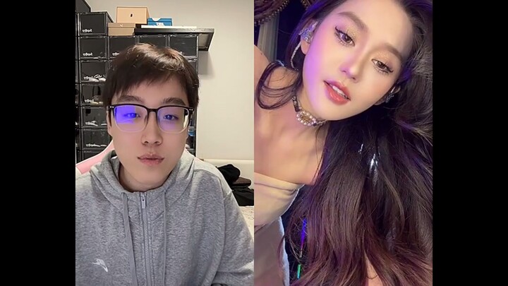 【01111】واقف بحرف واحد! تشن زه يتحدّث عبر الاتصال المباشر مع مدوّن الرقص، عيناه تلمعان من الفرح.