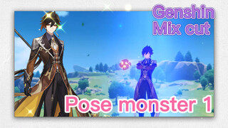 [Genshin   Mix cut]  Pose monster 1