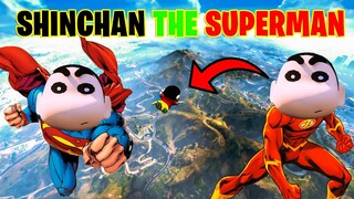SHINCHAN Became GOD SUPERMAN 😱in Gta5 TELUGU