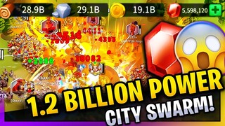 1.2 Billion Power: City Swarm & Account Showcase 😱 - Mr. Hope & Wild Lion