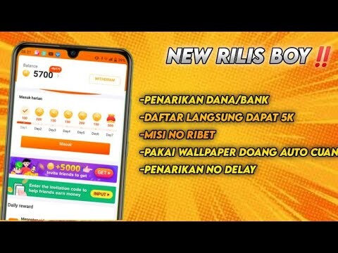 BARU RILISS ‼️‼️ APLIKASI PENGHASIL UANG TERPERCAYA 2022 ‼️ BARU LOGIN LANGSUNG DAPAT 10.000