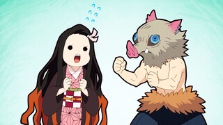 As soon as Nezuko regained her voice, Inosuke "brainwashed" her into remembering names.