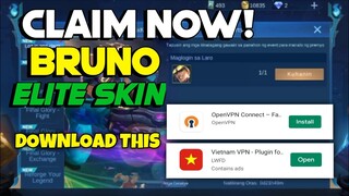 Claim Now Bruno Elite Skin | Watch the full Video On How To Claim *tagalogtutorial