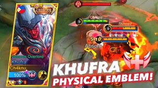 KHUFRA PHYSICAL EMBLEM ON RANKED GAME! | THEY LAUGH ON MY EMBLEM AND THIS WHAT HAPPENED! | MLBB