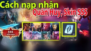 Hướng Dẫn nạp Nhận Quân Huy và Trang phục SSS sự kiện Hot liên quân