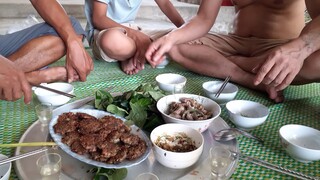Rắn bốn món. Tiết.mật rắn pha rượu. Cháo rắn nấu đậu xanh. Ngon tuyệt vời