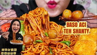 ASMR BAKSO ACI YAMIN PEDAS TEH @Shanty Denny PAS BUKA PUASA ULUL ASMR