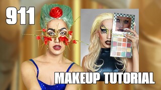 LADY GAGA 911 MAKEUP TUTORIAL using my own PALETTE!