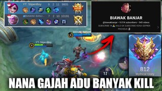 Nana Gajah Adu Banyak Kill dengan Phoveus (@Phoveus_Tiktok23) di Mythical Glory!! Mobile Legends