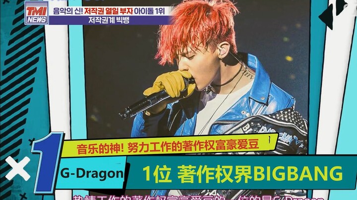 【BIGBANG】191009 เทพแห่งดนตรี ไอดอลมหาเศรษฐีด้านลิขสิทธิ์อันดับ 1 คือ แทยัง