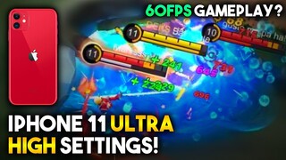 iPhone 11 Mobile Legends in MAX SETTINGS!!