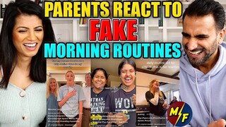 MY PARENT'S REACTION To MY FAKE MORNING ROUTINE (TikTok) | REACTION!!