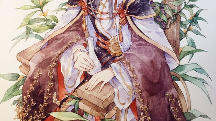 [Hand-Painted Watercolor] Painting Process of Tusuo Wine