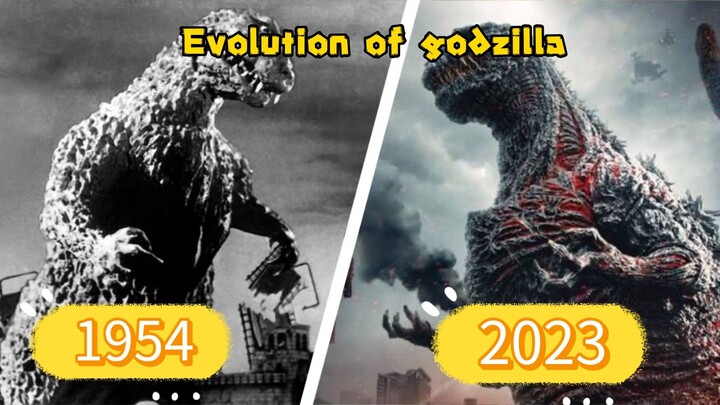 Godzilla evolution 1954-2023