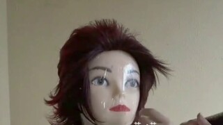 [Cosplay wig styling] Demon Slayer Tanjiro has another dragon fruit! Styling video tutorial process 