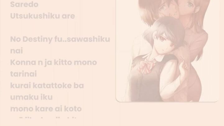 Domestic Na Kanojo OST / OP /  Opening Romaji Lyrics [Lirik Berjalan]