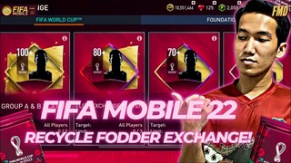 FIFA Mobile 22 Indonesia | Tips Cara Recycle Fodder Exchange?! Menghemat Coin Untuk Pack Exchange!