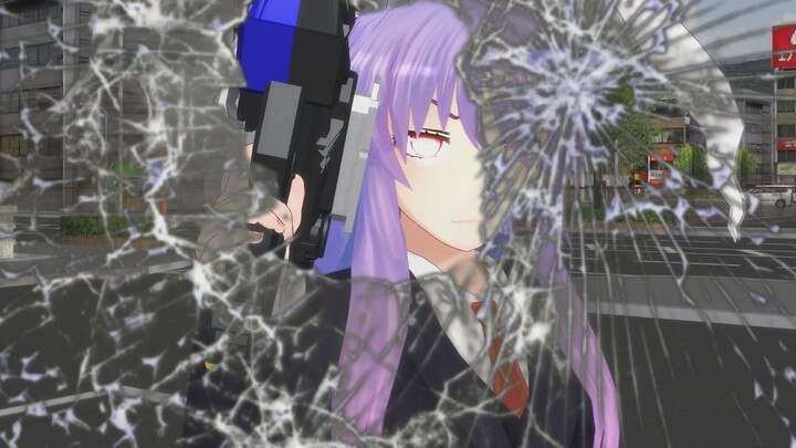 [Re-enactment of MMD] Shooting the Moon Rabbit and the bullet is ejected