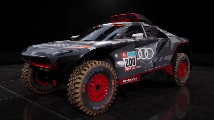 Car Audi RS Q E-tron in Dakar Desert Rally. Audi sport