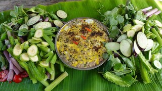 Mắm chưng thịt bầm hột vịt cùng rổ rau vườn - Bin Đen Miền Tây # 269