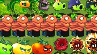มีพืชกี่ชนิดที่สามารถเอาชนะ Speaker Zombies และ Octopus Zombies 40 ตัวได้ด้วยท่าไม้ตาย 1 อัน - PvZ 2