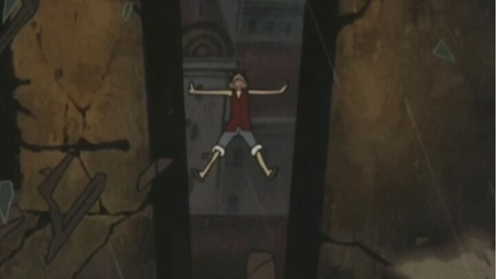 Luffy membelah bangunan karna tangisan nami