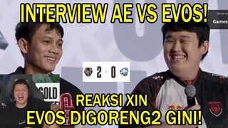 REAKSI XIN LIAT INTERVIEW TAZZ ALTER EGO MENANG LAWAN EVOS MPL SEASON 13