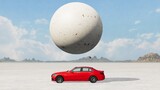Giant Stone Ball vs Cars | BeamNG.Drive