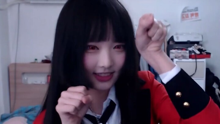 Korean girl cosplays Yumeko Jabami from Kakegurui~ Meow meow~ [BONG_SOON]