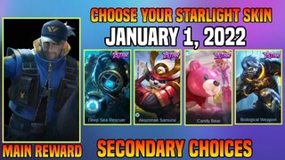 January 1, 2022 Choose Your Starlight Skin Reward | Clint 2nd Starlight Skin | MLBB