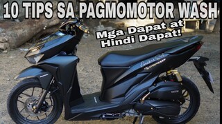 HONDA CLICK 125i | 10 TIPS  PAANO LINISIN | ANO YUNG MGA DISKARTE SA PAGLILINIS/MOTOR WASH