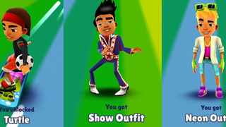 Subway Surfers Copenhagen ปลดล็อกเต่า ชุดโชว์ & ชุดนีออน
