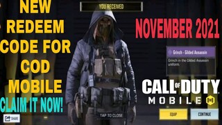 *November 2021* Call Of Duty Mobile New Redeem Code | Cod Mobile Redeem Code