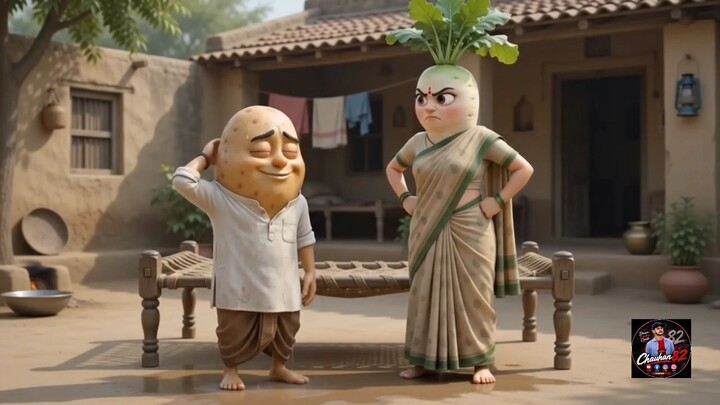 निकम्मा आलू बना करोड़ों का मालिक  | केला धनिया और पालक  ने मांगी माफी | Emotional Vegetable Story