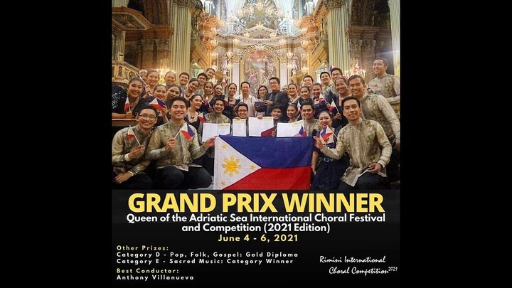 Philippines 1st Place in Italy (International Virtual Choir Competition) "Kammerchor Manila"