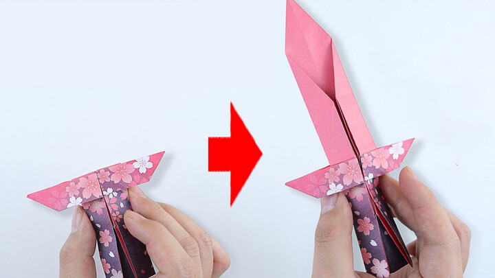 ทำดาบซากุระที่สามารถดีดใบมีดออกมาได้ ใช้กระดาษแค่แผ่นเดียวก็ได้แล้ว