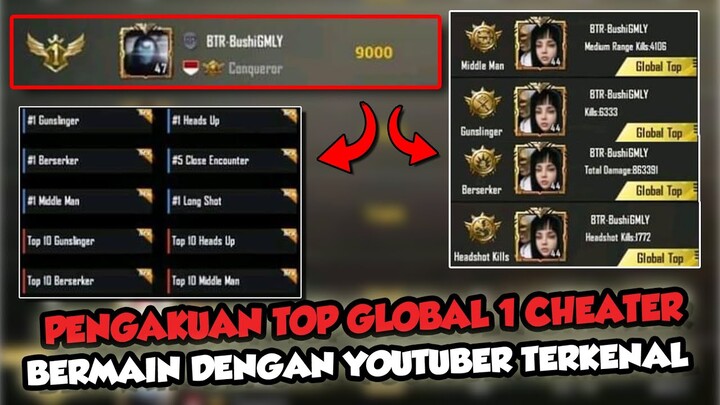 PENGAKUAN CHEATER TOP GLOBAL1 YANG AKHIRNYA SEKARANG JADI PRO PLAYER TAPI ... - PUBG MOBILE