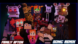 Afton Family | Minecraft FNAF 动画音乐视频（由 （@APAngryPiggy )混音）