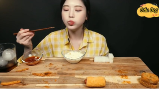 Gà rán Bburinngkle, hotdog, phô mai viên phần 8 #anngonmoingay