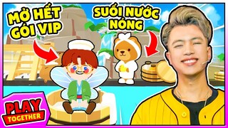 Mr Vịt Mở Gói ĐỘC QUYỀN Suối Nước Nóng có Hồ Câu Cá khổng lồ và Gấu Bông Tắm Suối Play Together