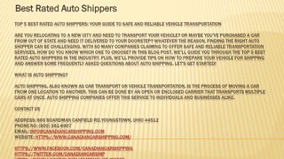 Best Rated Auto Shippers