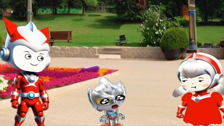 The little brother is jealous of his sister's dancing