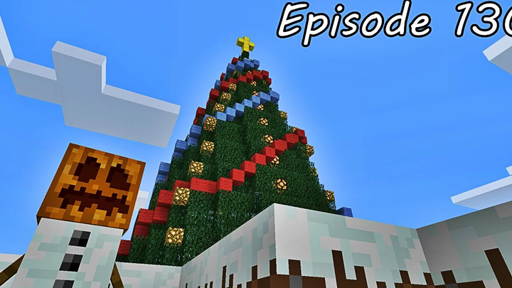 Minecraft เอาชีวิตรอด - Episode 130 - ปูพื้นหิมะให้ต้นคริสต์มาสยักษ์