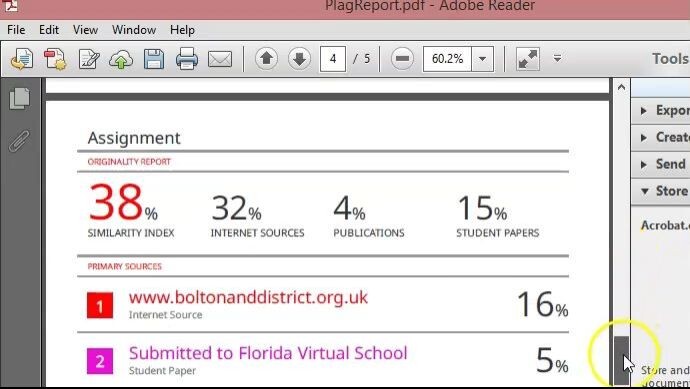 Sample Turnitin Plagiarism and AI reports in 2026