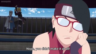 Sarada Gets Angry And Humiliates Boruto And Mitsuki For Getting Disqualifie