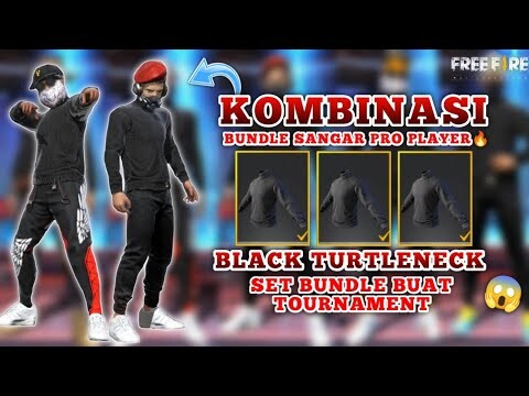 KOMBINASI SET BAJU HITAM🔥BLACK TURTLENECK BUAT TOURNAMENT SERING DI GUNAKAN PRO PLAYER