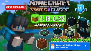 UPDATE! MCPE VERSI 1.18.0.22 BETA | XBOX LOGIN + BLOCK BARU DEEP DARK BLOCK!