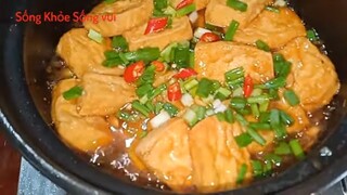 Cách làm món đậu hủ trắng kho tương hột Thơm ngon nhưng tốn cơm